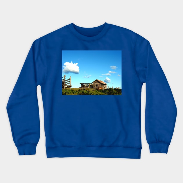 Fluffy Clouded Shack Crewneck Sweatshirt by Tovers